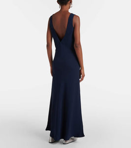 Asceno Bordeaux maxi dress