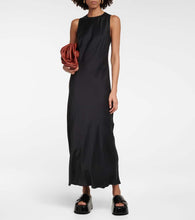 Asceno Valencia silk twill maxi dress