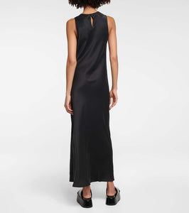 Asceno Valencia silk twill maxi dress