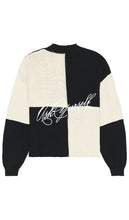 Askyurself Cropped Checkered Cardigan in Black