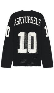 Askyurself Knit Mesh Long Sleeve Jersey in Black - Askyurself - Maillot à manches longues en maille tricotée en noir - Askyurself 黑色针织网眼长袖骑行服 - Askyurself Strick-Mesh-Langarmtrikot in Schwarz - Askyurself 니트 메시 긴팔 저지 블랙 색상 - Maglia a maniche lunghe in maglia Askyurself in nero