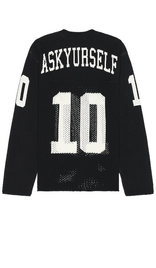 Askyurself Knit Mesh Long Sleeve Jersey in Black - Askyurself - Maillot à manches longues en maille tricotée en noir - Askyurself 黑色针织网眼长袖骑行服 - Askyurself Strick-Mesh-Langarmtrikot in Schwarz - Askyurself 니트 메시 긴팔 저지 블랙 색상 - Maglia a maniche lunghe in maglia Askyurself in nero