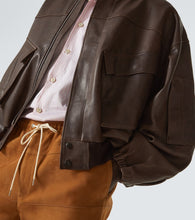 Auralee Leather bomber jacket