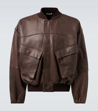 Auralee Leather bomber jacket