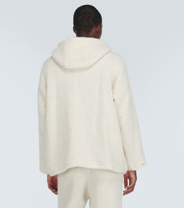 Auralee Oversized wool and alpaca hoodie