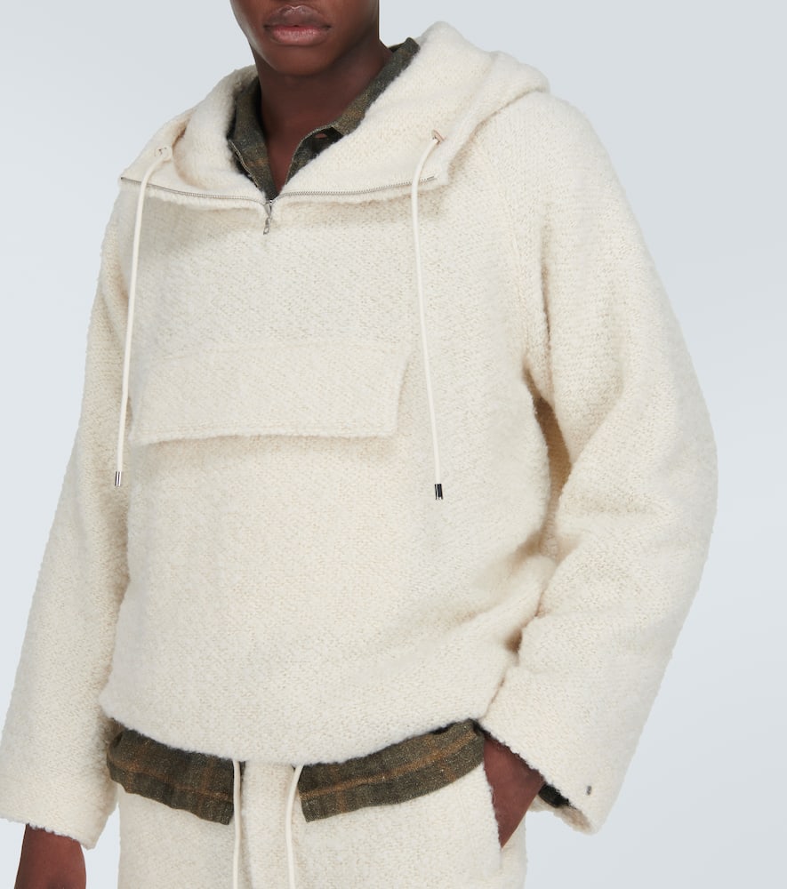 Auralee Oversized wool and alpaca hoodie