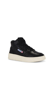Autry Medalist Mid Sneaker in Black