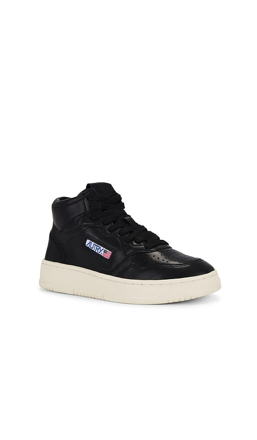 Autry Medalist Mid Sneaker in Black