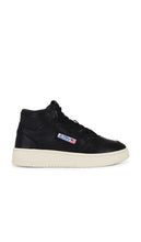 Autry Medalist Mid Sneaker in Black | Goat & Goat Black High Top Sneakers for Women