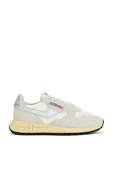 Autry Reelwind Sneaker in Beige | White Low Top Sneakers for Women