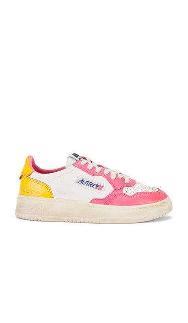 Autry Super Vintage Sneaker in White | White Low Top Sneakers for Women