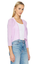 Autumn Cashmere Easy Crop Cardigan in Lavender