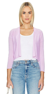 Autumn Cashmere Easy Crop Cardigan in Lavender - Cardigan court facile en cachemire d'automne en lavande - 秋季薰衣草色羊绒宽松短款开衫 - Herbstlicher, leicht zu beschneidender Kaschmir-Cardigan in Lavendel - 라벤더 가을 캐시미어 이지 크롭 가디건 - Cardigan autunnale facile raccolto in cashmere in lavanda