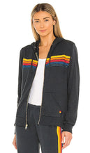 Aviator Nation 5 Stripe Hoodie in Black - Aviator Nation - Sweat à capuche à 5 bandes - Noir - Aviator Nation 5 黑色条纹连帽衫 - Aviator Nation 5-Streifen-Hoodie in Schwarz - Aviator Nation 5 스트라이프 후디블랙 색상 - Felpa con cappuccio Aviator Nation 5 Stripe in nero