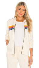Aviator Nation 5 Stripe Hoodie in Ivory - Aviator Nation - Sweat à capuche à 5 bandes en ivoire - Aviator Nation 5 象牙色条纹连帽衫 - Aviator Nation 5-Streifen-Hoodie in Elfenbein - Aviator Nation 5 스트라이프 후디 색상 - Felpa con cappuccio Aviator Nation 5 Stripe in avorio