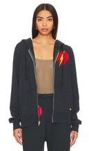Aviator Nation Bolt Heart Zip Hoodie in Charcoal - Aviator Nation - Bolt Heart - Sweat à capuche zippé - Charbon de bois - 木炭色 Aviator Nation Bolt Heart 拉链连帽衫 - Aviator Nation Bolt Heart Kapuzenpullover mit Reißverschluss in Anthrazit - Aviator Nation 볼트 하트 지퍼 후디 차콜 색상 - Felpa con cappuccio e zip Aviator Nation Bolt Heart in antracite