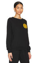 Aviator Nation Smiley 2 Crew Sweatshirt in Black