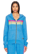 Aviator Nation X Revolve 5 Stripe Hoodie in Blue