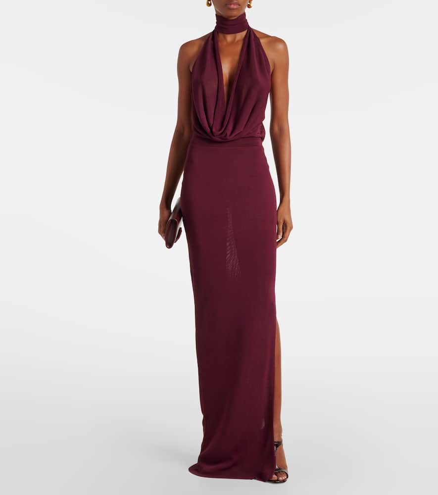 Aya Muse Draped halterneck gown