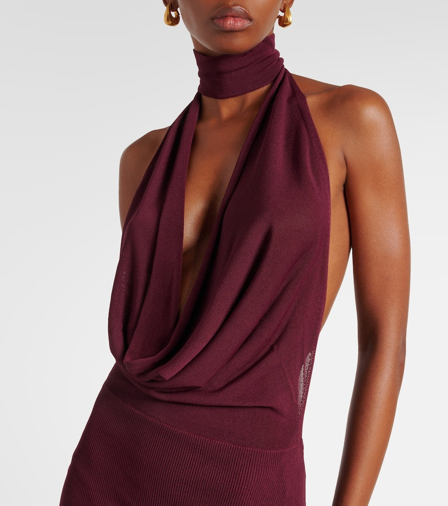 Aya Muse Draped halterneck gown
