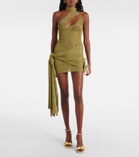 Aya Muse Leia lam√É¬© mesh minidress