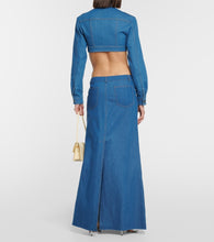 Aya Muse Pilla low-rise denim maxi skirt