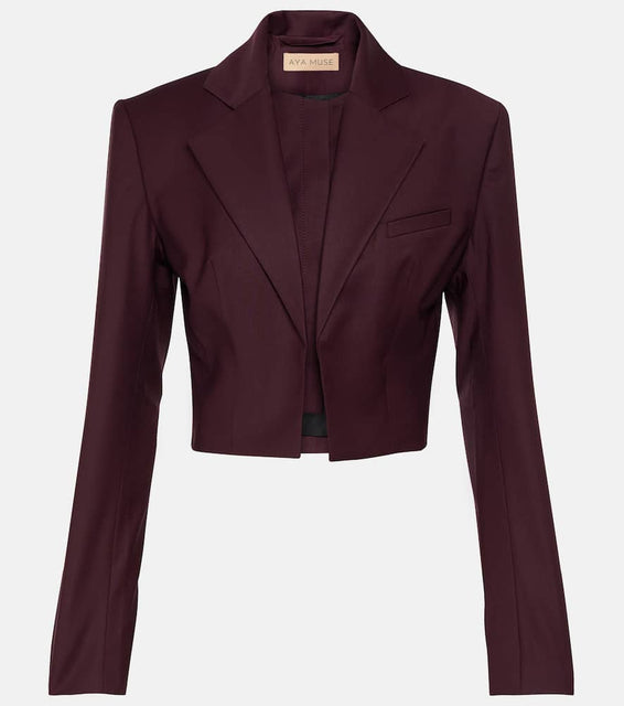 Aya Muse Sylva cropped wool blazer