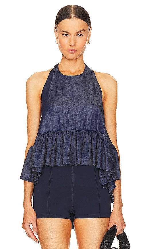 Azeeza Winston Top in Blue - Haut Azeeza Winston en bleu - Azeeza Winston 蓝色上衣 - Azeeza Winston Top in Blau - Azeeza Winston 탑 - Top Azeeza Winston in blu