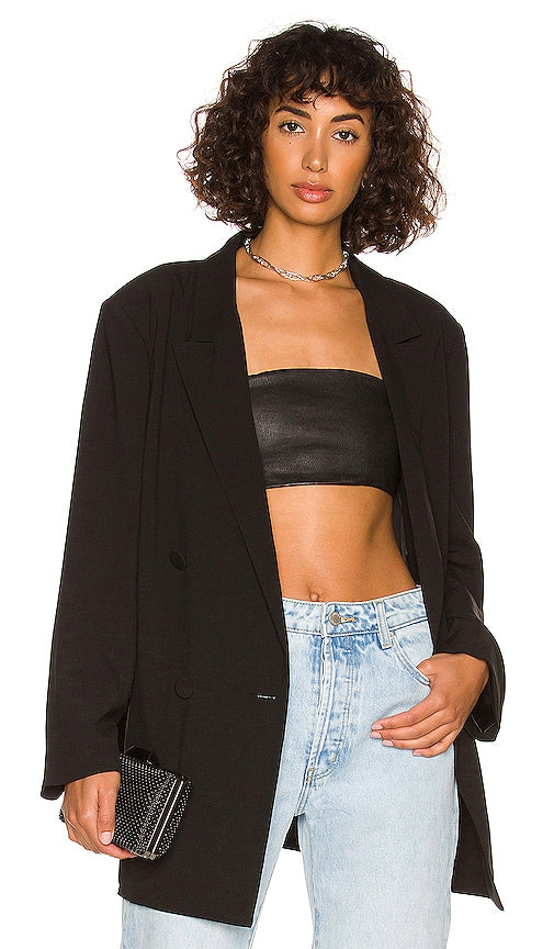 Bardot The Oversized Blazer in Black - Bardot le blazer surdimensionné en noir - Bardot 黑色超大西装外套 - Bardot Der übergroße Blazer in Schwarz - Bardot 오버사이즈 블레이저 블랙 색상 - Bardot Il blazer oversize in nero