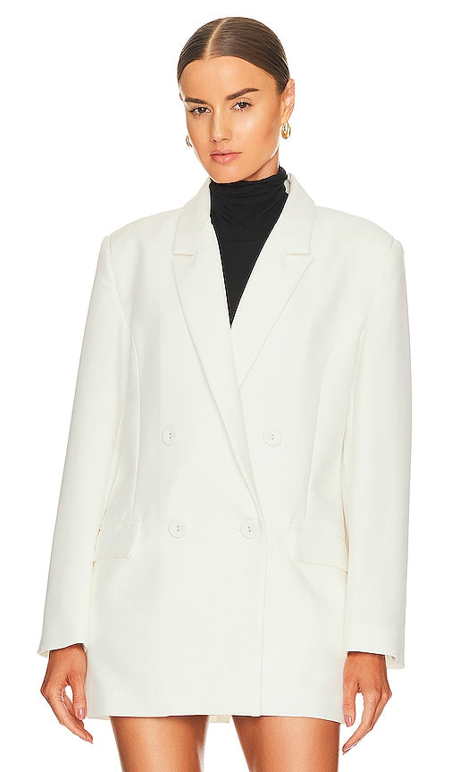 Bardot Maison Split Back Blazer in White