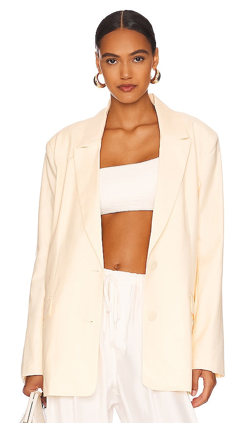 Bardot Hampton Blazer in Lemon - Bardot - Blazer Hampton en Citron - Bardot Hampton 柠檬色西装外套 - Bardot Hampton Blazer in Zitrone - Bardot Hampton 블레이저 레몬 색상 - Blazer Bardot Hampton color limone