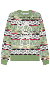 Billionaire Boys Club Greetings Sweater in Sage - Billionaire Boys Club Greetings - Pull en sauge - Billionaire Boys Club Greetings 鼠尾草毛衣 - Billionaire Boys Club Greetings Pullover in Salbei - Billionaire Boys Club 그리팅 스웨터 - Maglione di auguri del Billionaire Boys Club color salvia