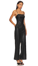 BCBGeneration Faux Leather Jumpsuit in Black