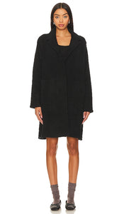 Barefoot Dreams CozyChic Coat With Patch Pockets in Black