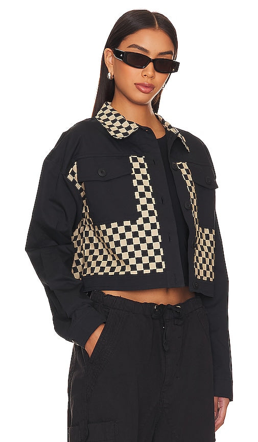 BEACH RIOT Desert Trucker Jacket in Black