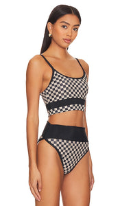 BEACH RIOT Eva Bikini Top in Black