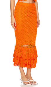 BEACH RIOT Polly Skirt in Orange