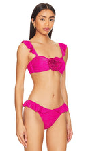 BEACH RIOT Poppy Bikini Top in Fuchsia