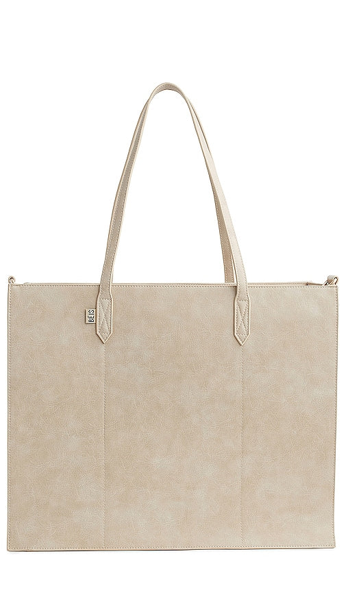 BEIS The Large Work Tote in Beige