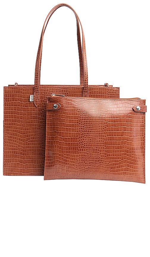 BEIS The Work Tote in Cognac