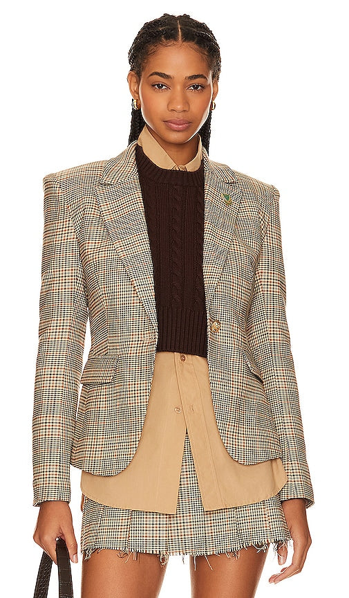 BEVERLY HILLS x REVOLVE Beverly Hills Plaid Blazer in Brown - BEVERLY HILLS x REVOLVE Blazer à carreaux Beverly Hills en Marron - BEVERLY HILLS x REVOLVE Beverly Hills 棕色格纹西装外套 - BEVERLY HILLS x REVOLVE Beverly Hills karierter Blazer in Braun - BEVERLY HILLS x REVOLVE Beverly Hills 체크 블레이저 브라운 색상 - Blazer scozzese BEVERLY HILLS x REVOLVE Beverly Hills in marrone