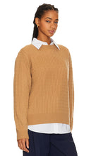 BEVERLY HILLS x REVOLVE Cashmere Cropped Cable Crew in Camel