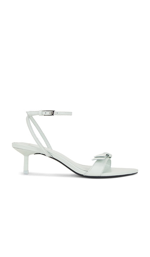 BLACK SUEDE STUDIO Amora 50 Sling Back in Mint | Mint Leather Heeled Sandals for Women