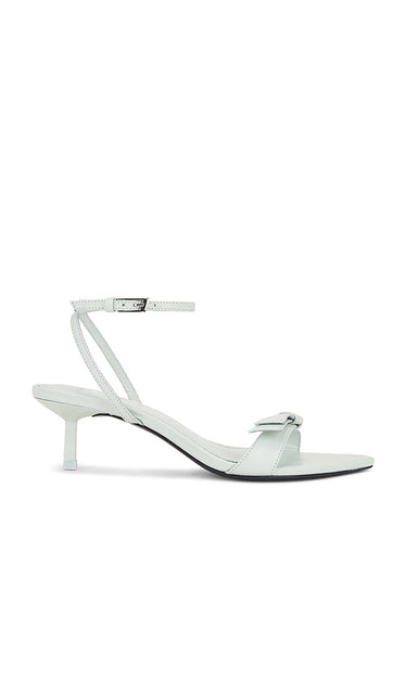BLACK SUEDE STUDIO Amora 50 Sling Back in Mint | Mint Leather Heeled Sandals for Women