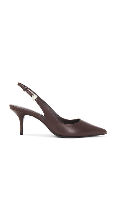 BLACK SUEDE STUDIO Branca 65 Pump in Chocolate | Chocolate Pump Heels for Women