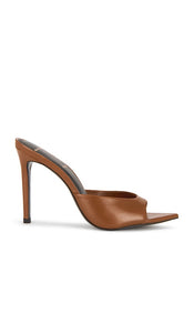 BLACK SUEDE STUDIO Brea Mule in Brown | Cappucino Open Toe Mules for Women