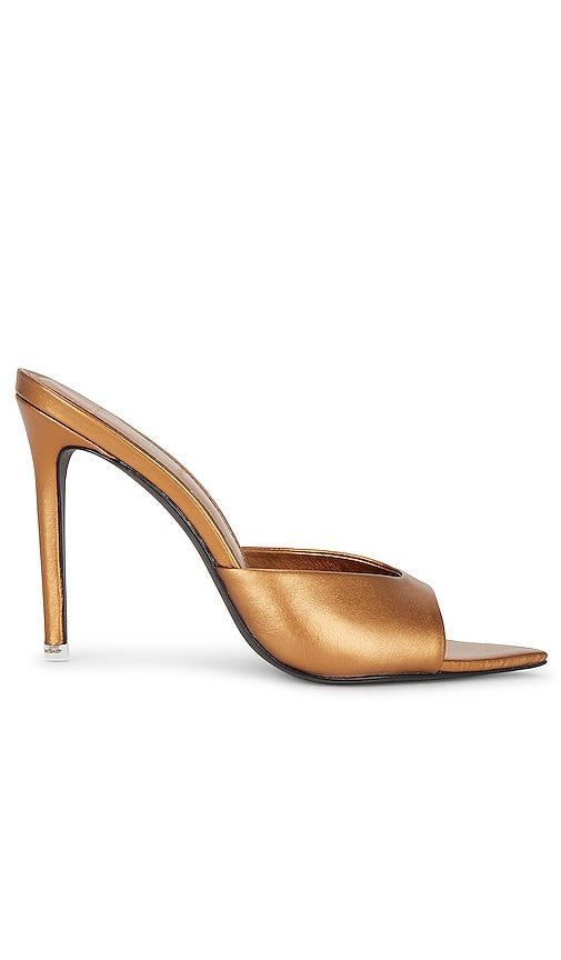 BLACK SUEDE STUDIO Brea Mule in Metallic Bronze - BLACK SUEDE STUDIO Mule Brea en bronze métallisé - 黑色麂皮 STUDIO Brea 金属古铜色穆勒鞋 - BLACK SUEDE STUDIO Brea Mule in Metallic-Bronze - BLACK SUEDE STUDIO 메탈릭 브론즈 브레아 뮬 - STUDIO Brea Mule in CAMOSCIO NERO in bronzo metallizzato