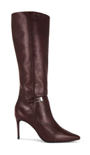 BLACK SUEDE STUDIO Elodie 100 Boot in Burgundy | Bordeaux Knee-High Boots for Women