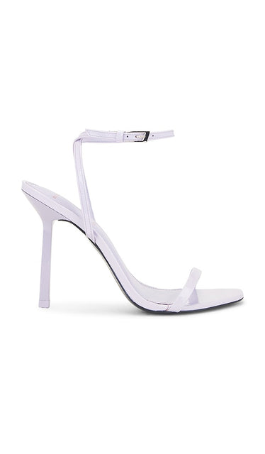 BLACK SUEDE STUDIO Jeli 100 Heel in Lavender | Orchid Patent Leather Open Toe Heels for Women