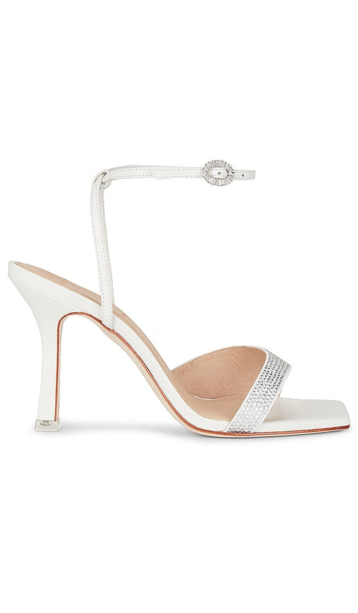 BLACK SUEDE STUDIO Jordan Heeled Sandal in White - BLACK SUEDE STUDIO Jordan - Sandale à talon - Blanc - 黑色绒面革 STUDIO 白色 Jordan 高跟凉鞋 - BLACK SUEDE STUDIO Jordan Sandale mit Absatz in Weiß - BLACK SUEDE STUDIO 화이트 조던 힐 샌들 - STUDIO IN CAMOSCIO NERO Sandalo con tacco Jordan in bianco
